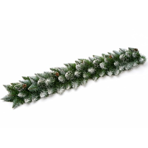 Božična girlanda s storži in belimi konicami 100 cm