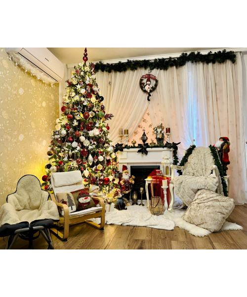 Umetno božično drevo Premium Lux 3D + 2D - 220 cm